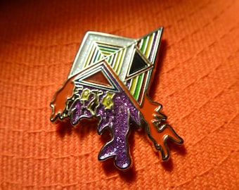 Pin de esmalte musical EOTO, diseño dibujado a mano, pin de solapa artístico único con brillo y resplandor