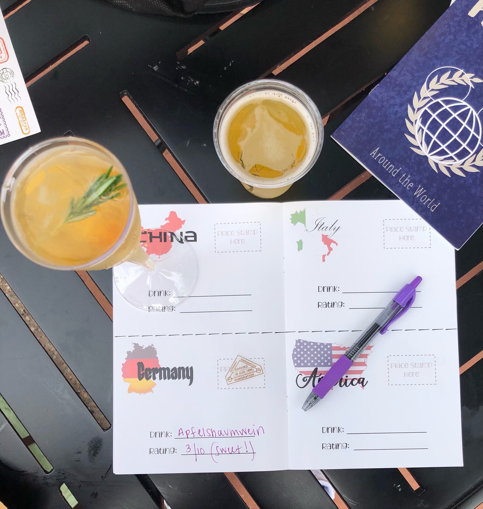 Drinking Around the World Passport to Epcot Walt Disney Etsy