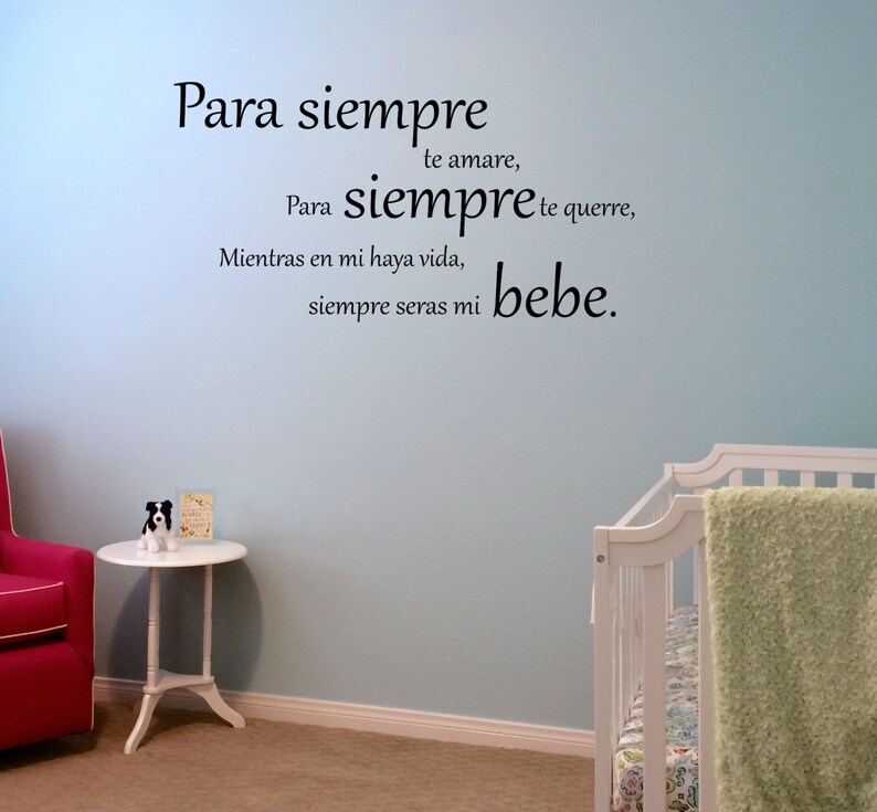 Spanish I ll Love You Forever Vinyl Wall Decal Perfect Etsy