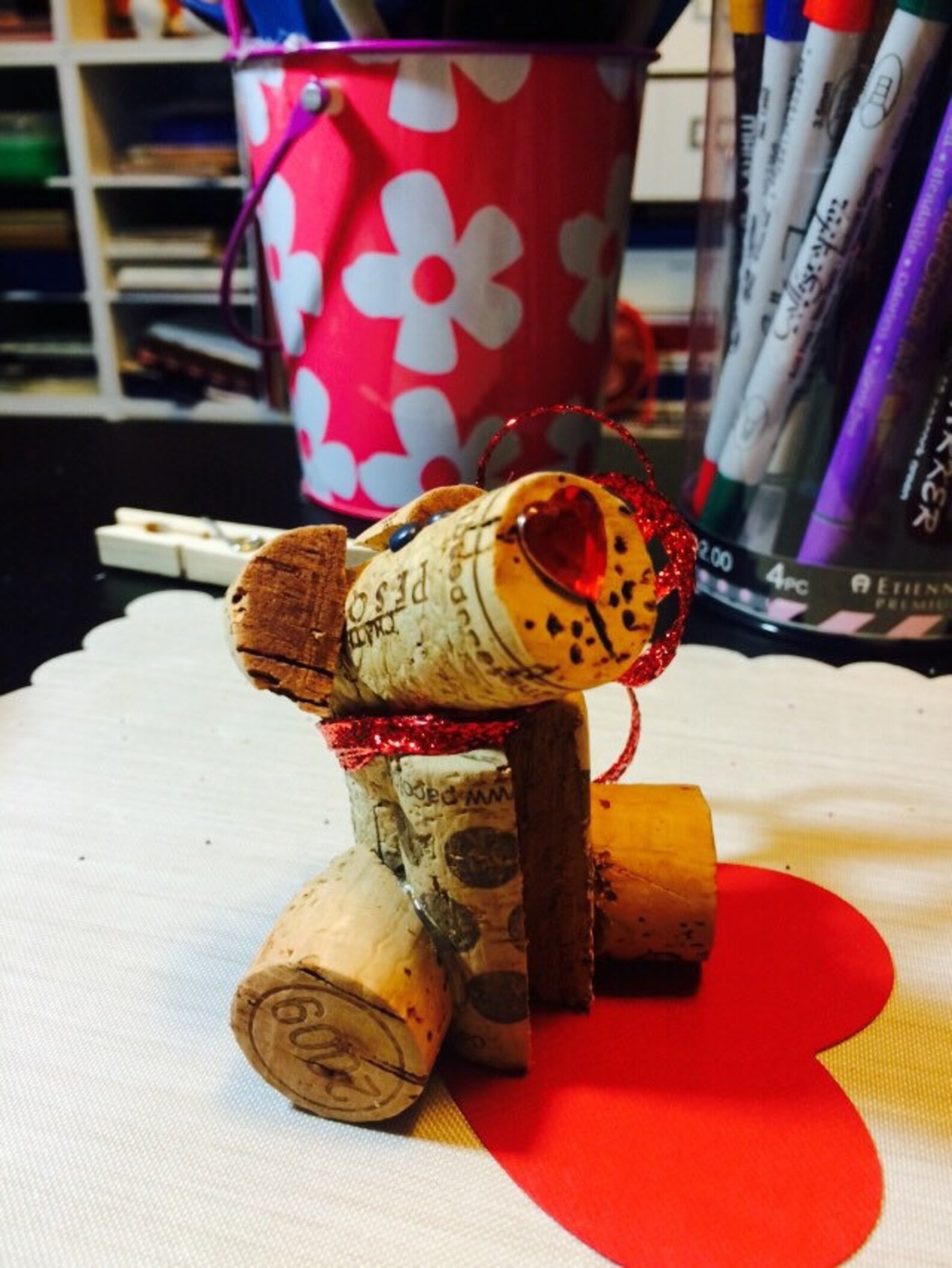 Wine Cork Puppy Dog Etsy