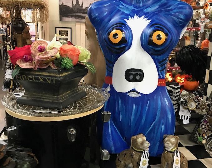 Featured listing image: Blue Dog Hand Painted Art Mannequin Wall Art