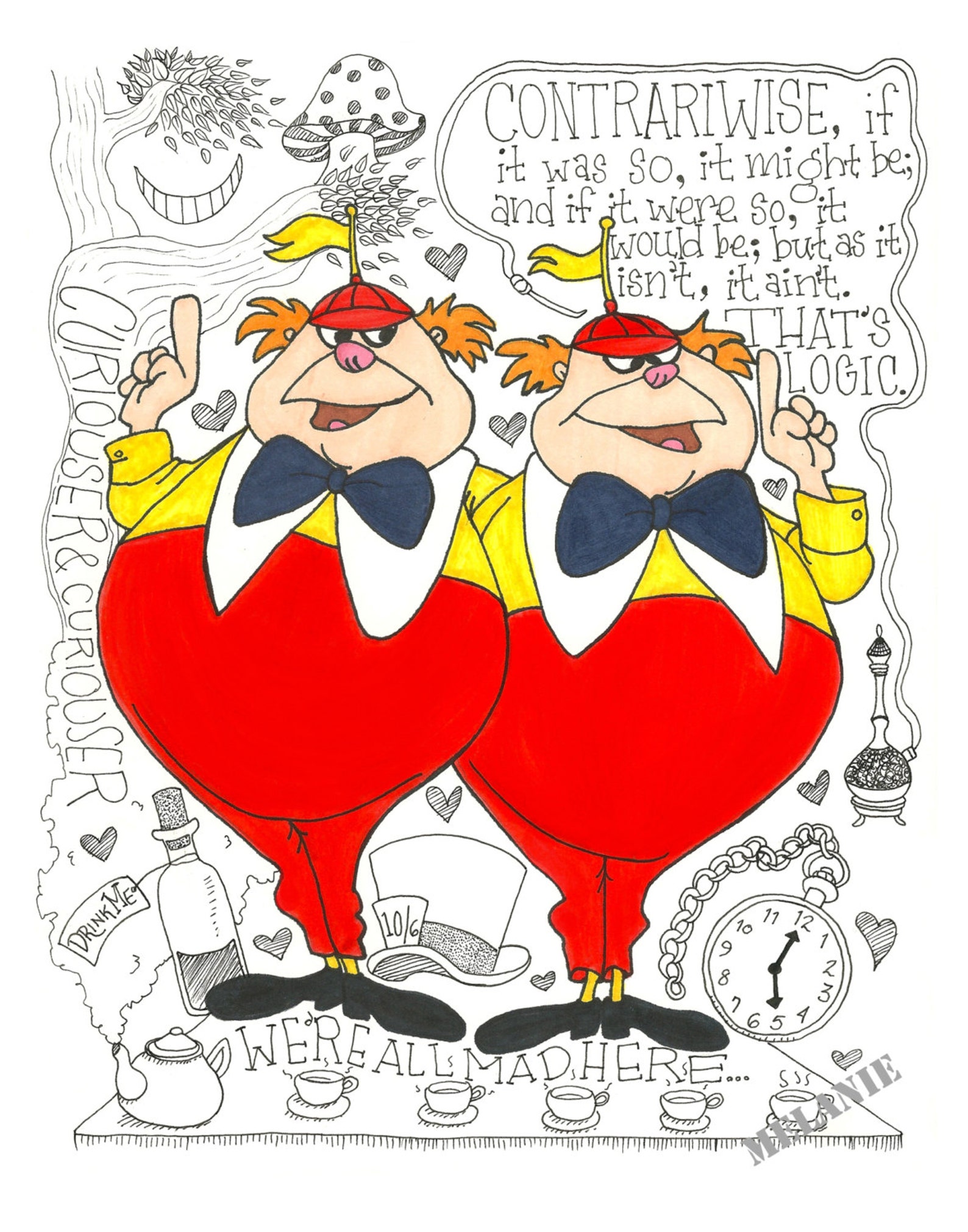 tweedle dee and tweedle dum figures