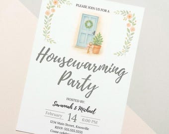 Invito moderno per la festa di inaugurazione della casa: modello personalizzabile per la nuova casa (download digitale)