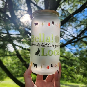Bella Twilight Quote Frosted Can Glass