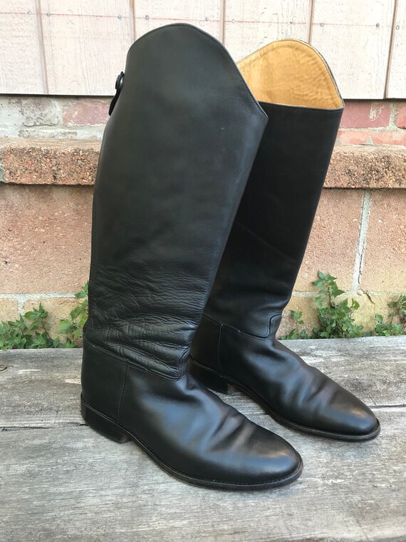 Vintage Black Riding-style Boots Mens Size 10 | Bl
