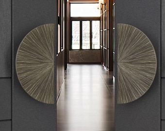 Luxury Modern Round Aluminium Double Sided Door Pull Handles