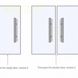 Tiradores de puerta de doble cara de aluminio, modernos y de lujo. imagen 10