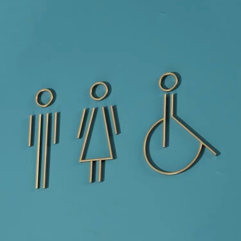 Modern Matt Metal Washroom Sign, Restroom, Disabled Access - Etsy