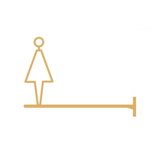 Luxury Matt Surface Side Mount Washroom Sign, Bathroom Sign, Restroom ...