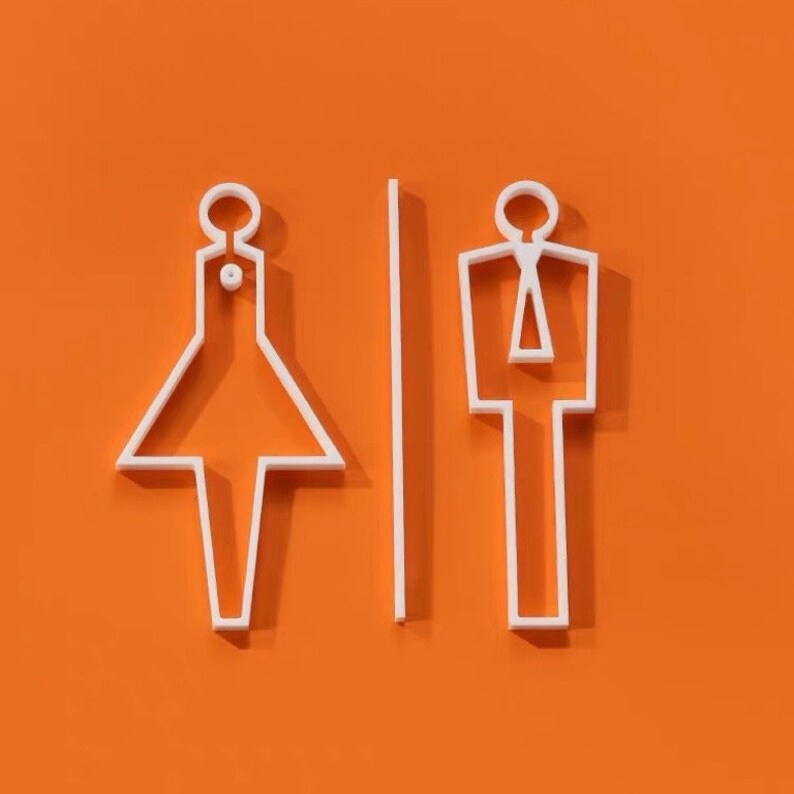 Custom Marble Washroom Sign Bathroom Sign Restroom Sign Etsy