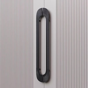 Tiradores de puerta de doble cara de aluminio, modernos y de lujo. imagen 4