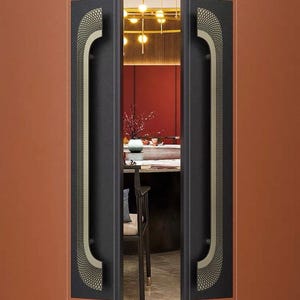 Tiradores de puerta de doble cara de aluminio, modernos y de lujo. imagen 7