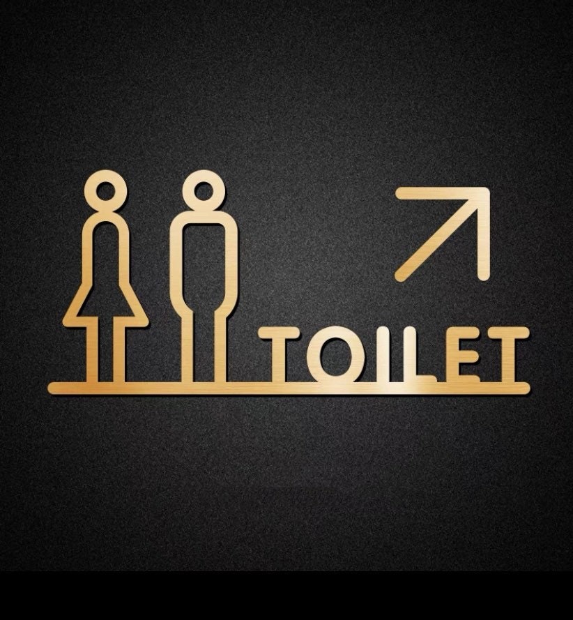 Custom Acrylic Washroom Sign Bathroom Sign Restroom Sign Etsy