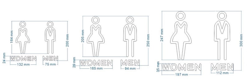 Custom Acrylic Washroom Sign, Bathroom Sign, Restroom Sign, Toilet Sign ...