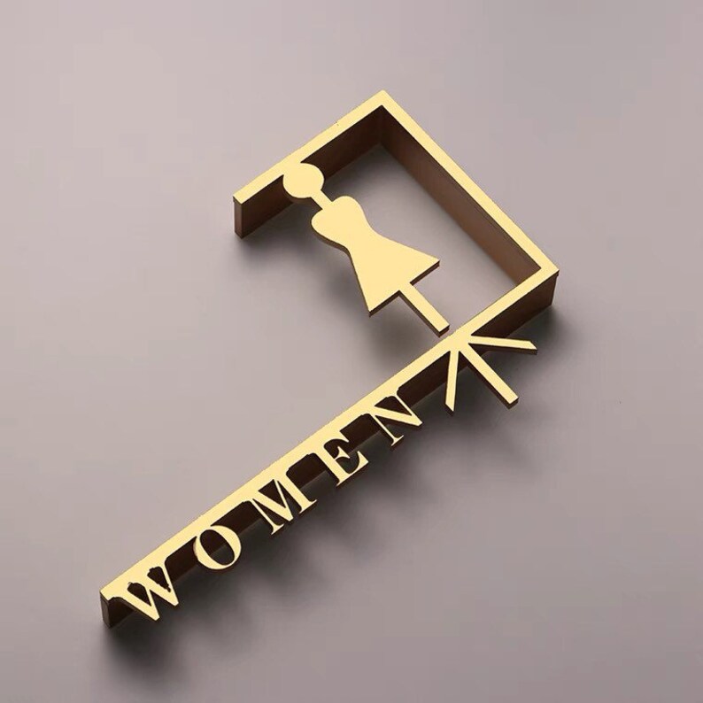 Custom Acrylic Washroom Sign, Bathroom Sign, Restroom Sign, Toilet Sign ...