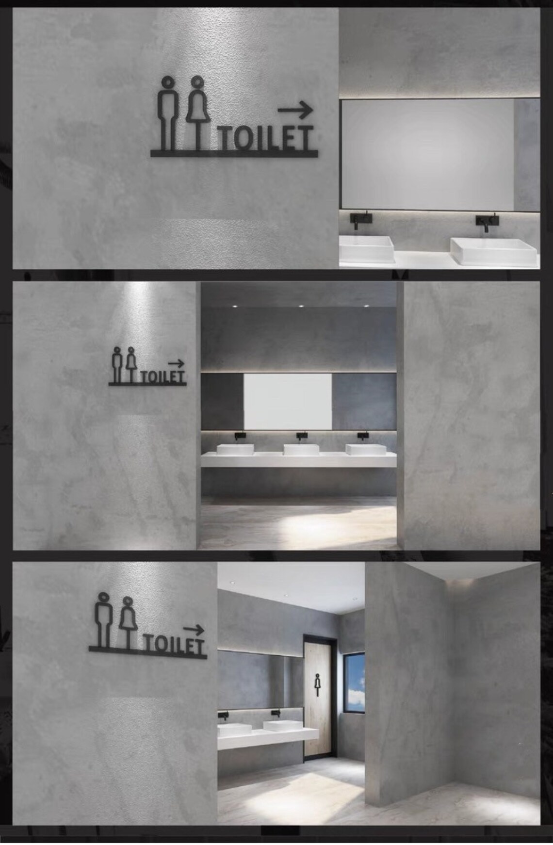 Custom Acrylic Washroom Sign, Bathroom Sign, Restroom Sign, Toilet Sign ...