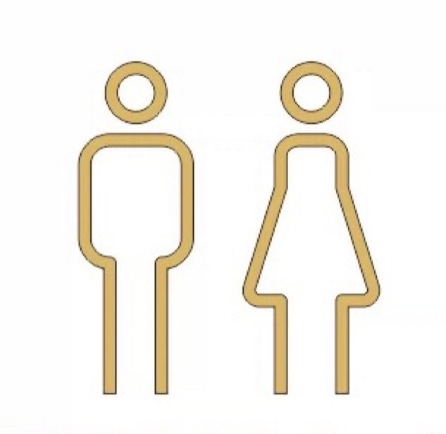 Targa Bagno Unisex 18cm Con Braille Rialzato - Cartello Porta Autoadesivo In Acrilico Per Hotel, Uffici E Locali Pubblici