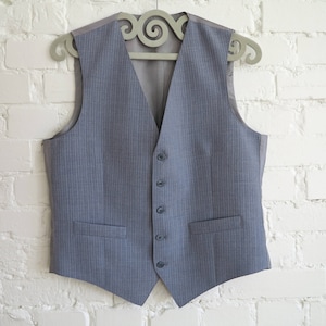 Lichtgrijs herenvest herenvest formeel getailleerd gilet Edwardiaans Victoriaans renaissance steampunkvest groot formaat