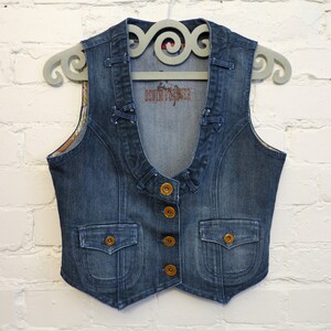 Denim waistcoat womens india clearance