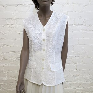White Lace Vest - Etsy