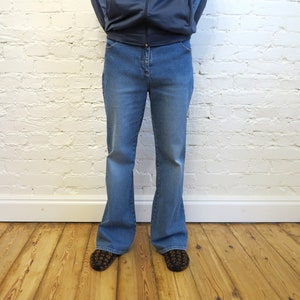 Blue Bell Bottom Denim Pants Flared Stretch Womens Jeans Pants Flare Denim Pants Trousers for Women Extra Large Size