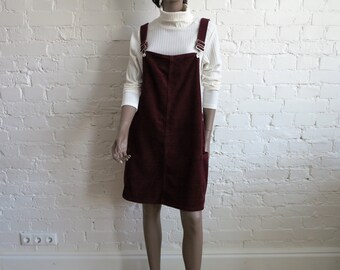 Vintage Burgundy Red Corduroy Jumper 