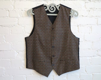 Mens Silk Vest Speckled Mens Vest Mens Silk Vest Edwardian Victorian Renaissance Waistcoat Steampunk Vest Large Size