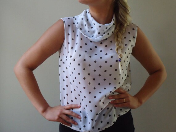 small polka dot blouse