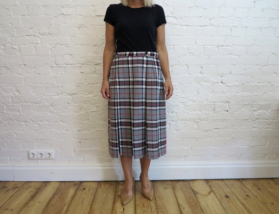 Vintage 80s Tartan Plaid Skirt Nova Check Skirt G… - image 2
