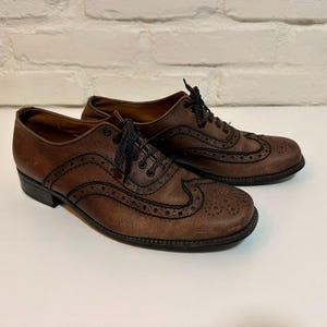 Gravati Vibram Brown Suede Leather Cap Toe Oxfords Shoes Men’s Sz 8.5M US/42EU 80s Mens Dress Shoes - Etsy Denmark main image 4