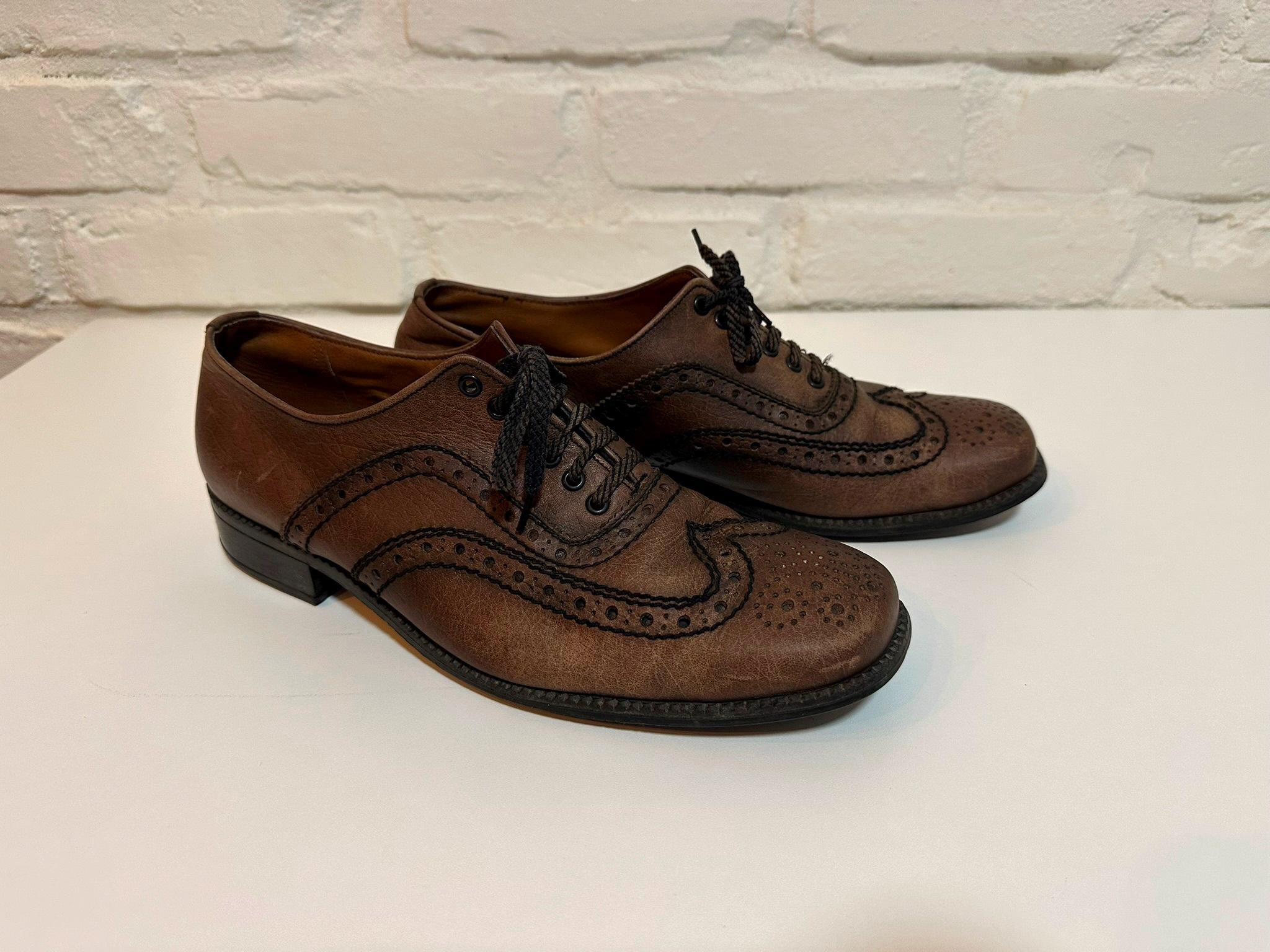 Cesare Paciotti Designer Brown Black Croc Leather Lace Dress Shoes Men 9.5C US Cesare Paciotti Designer Brown Black Croc | Mercari main image 3