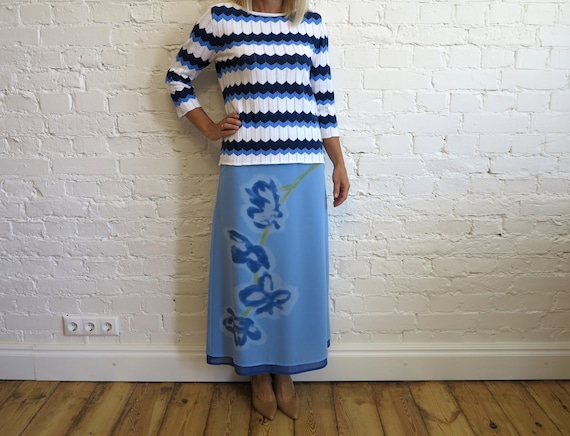 Light blue layered skirt top