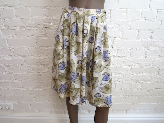 Elastic waist rayon skirt online