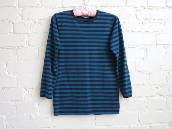 MARIMEKKO キッズシャツ マリントップ ブルー ブラック セーラー 