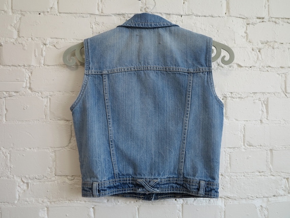 Blue denim vest best sale ladies