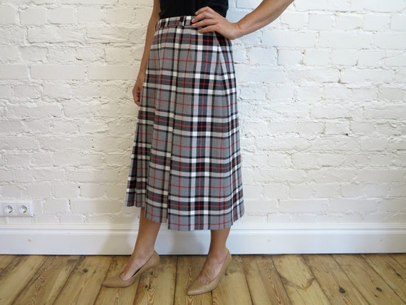 Vintage 80s Tartan Plaid Skirt Nova Check Skirt G… - image 1