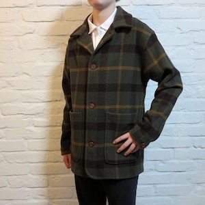 Vintage Woolrich Plaid Wool Jacket – Made in USA, Green Brown