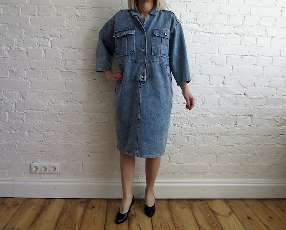 change the tune mini dress black BEAU LOVES ACID WASH DENIM DRESS – BellaKidsNY main image 0