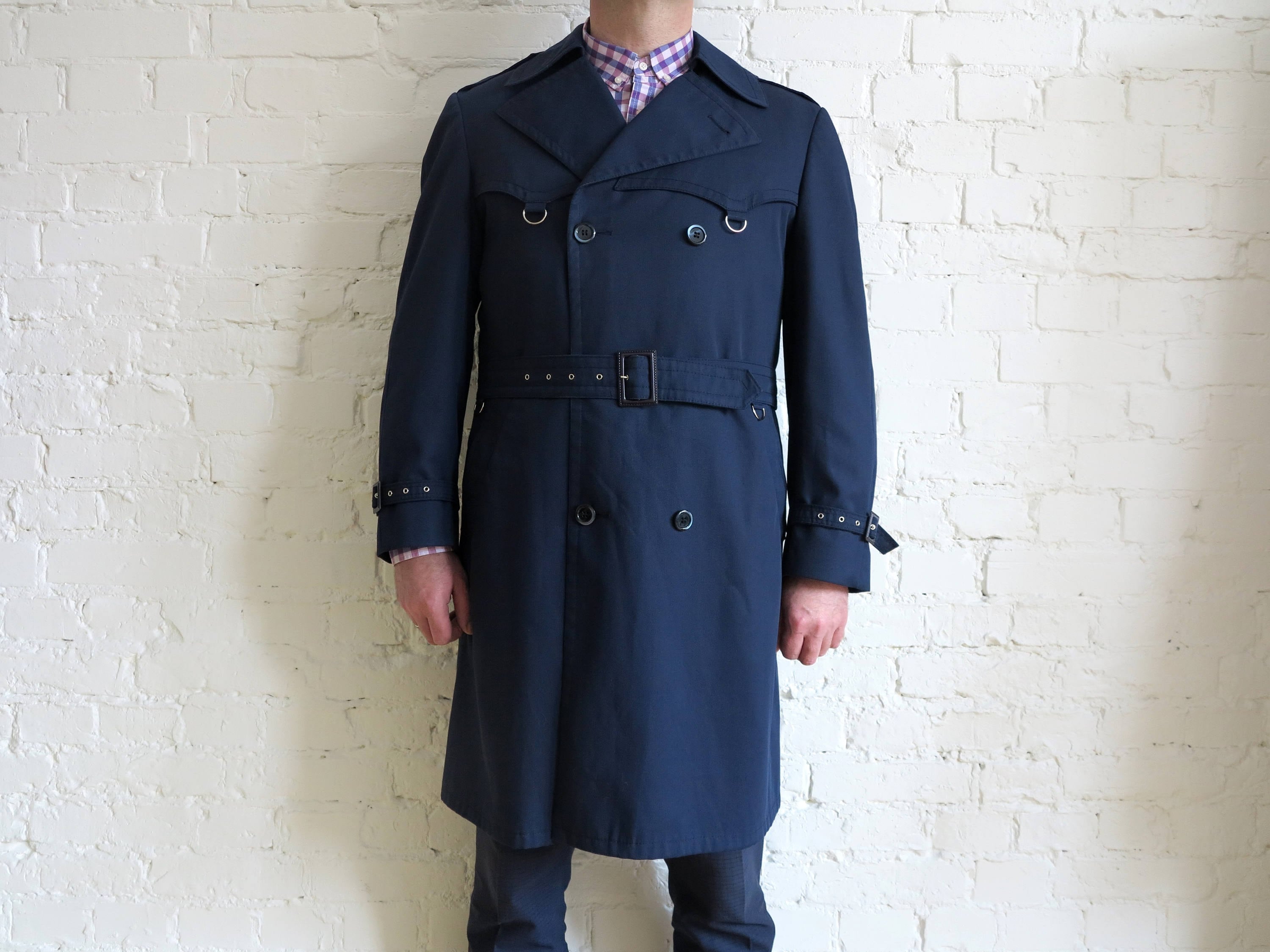 Trench bleu homme hotsell