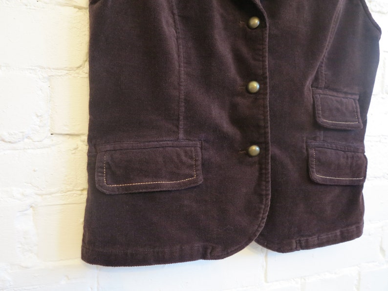 Chocolate Brown Velvet Vest Womens Vest Fitted Waistcoat Etsy