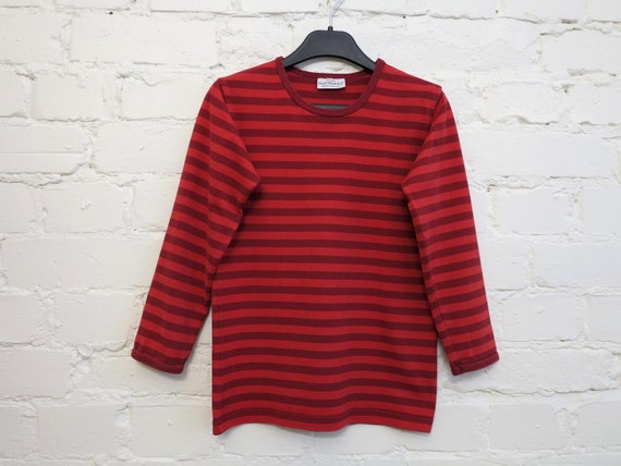 MARIMEKKO Kids Shirt Nautical Top Red Striped Sai… - image 1