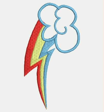 Rainbow Dash Cutie Mark Stencil