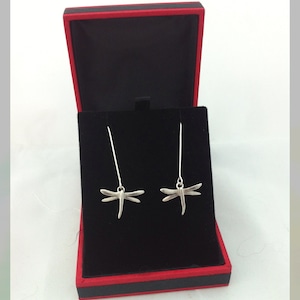 Dragonfly Earrings Small Insect Earrings Little Antique Silver Drop Earrings Rustic Woodland Nature Wildlife Jewelry Stocking Stuffers Etsy