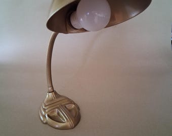 Vintage Gooseneck Desk Lamp Rodale 687 industrial Refinished Rewired 1930s