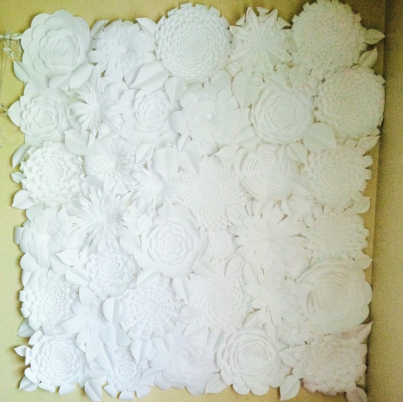 Paper flower wall decor for party photo backdrop | Etsy