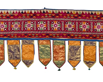 JAIN COMMUNITY PELMET, Saurashtra, Gujurat - Richly coloured pelmet