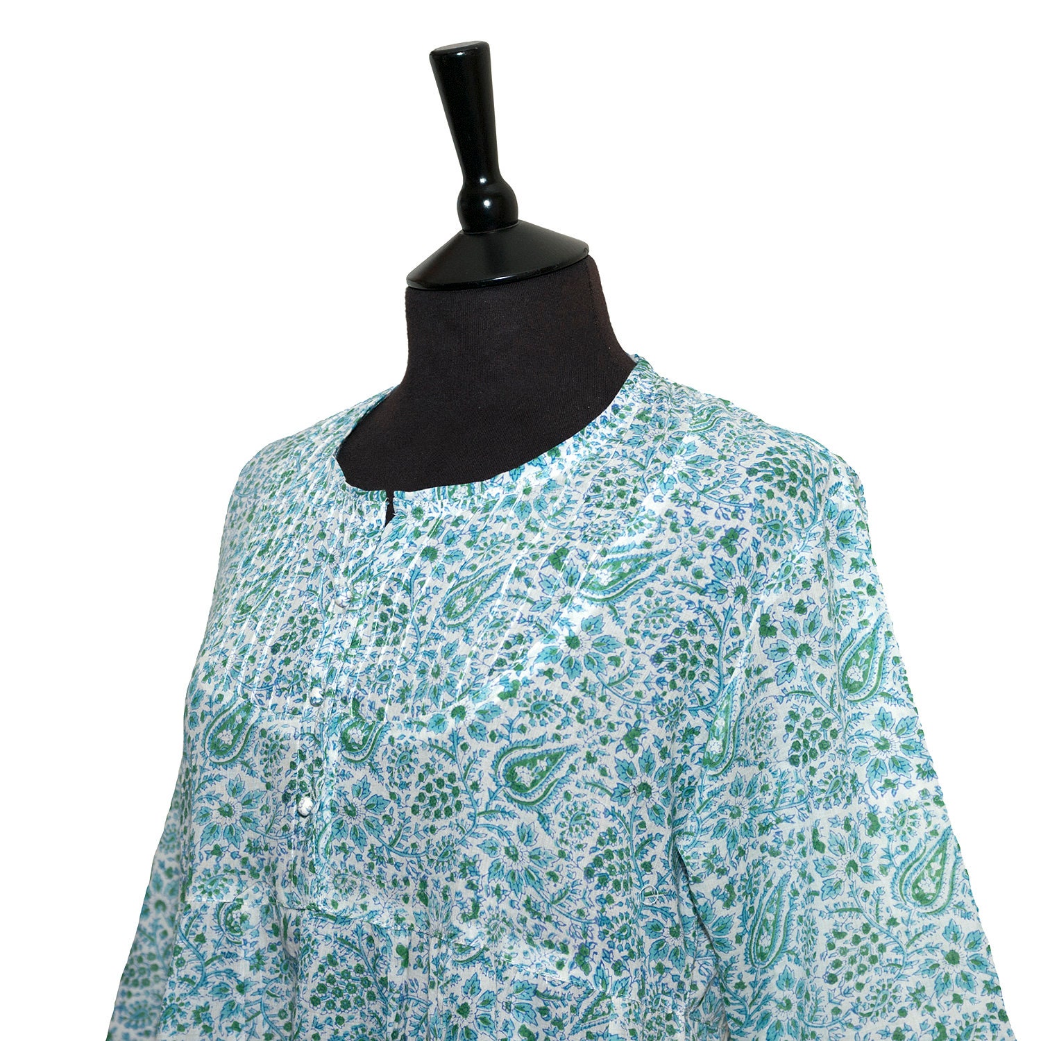 EMPIRE DRESS All Sizes Apple Green and Turquoise Paisley - Etsy UK
