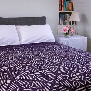 SALE APPLIQUE BEDSPREAD, Gujarat - Indigo