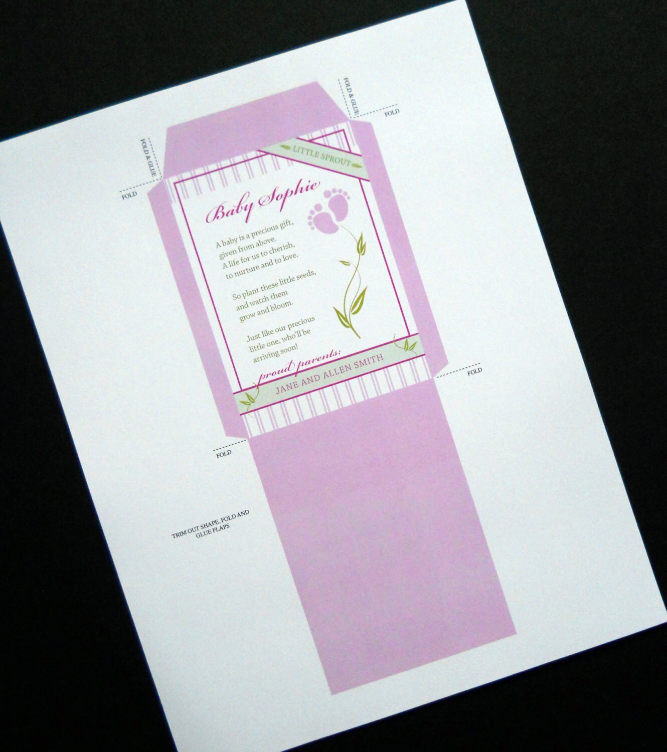 Baby Shower Favor Seed Packets available in Blue or Pink - Etsy