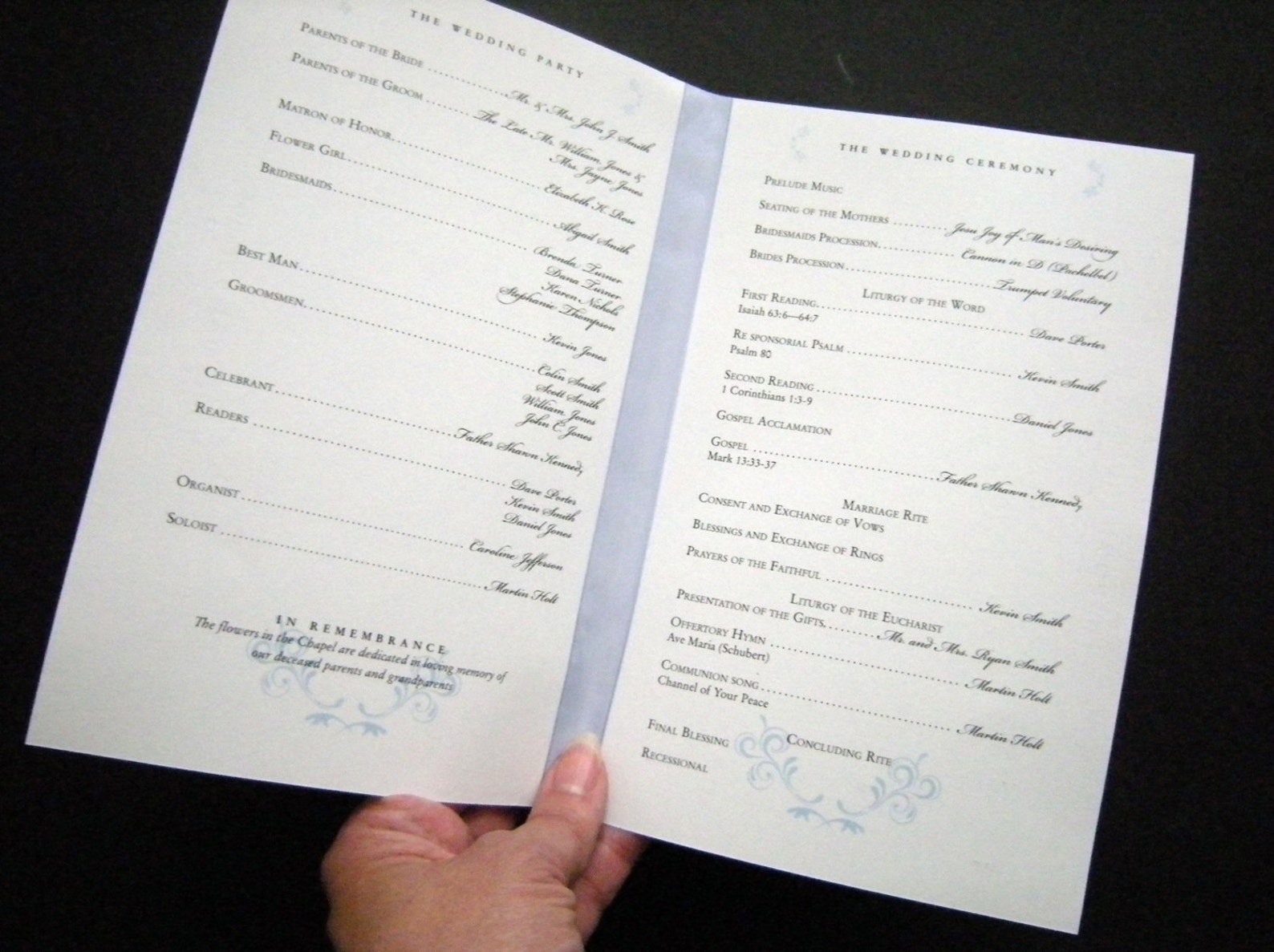 DIY Print Your Own Wedding Program With Custom Color and Text Etsy